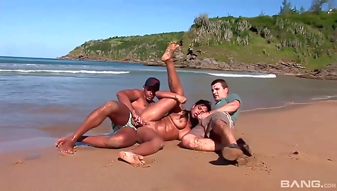 Sav dominancees fuck with a slutty brunette hair