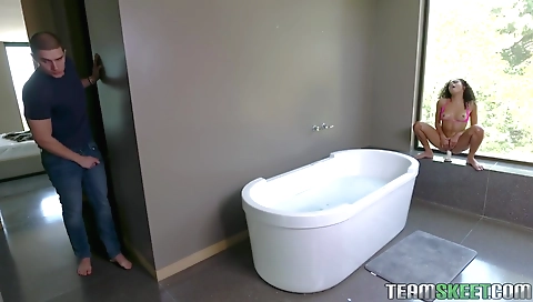 Spanish blonde with huge cock