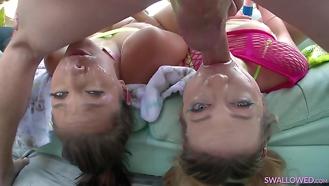 Sexy young chick gets creampie