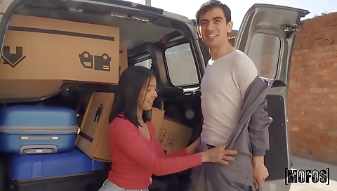 Hot babe gets fucked by cock